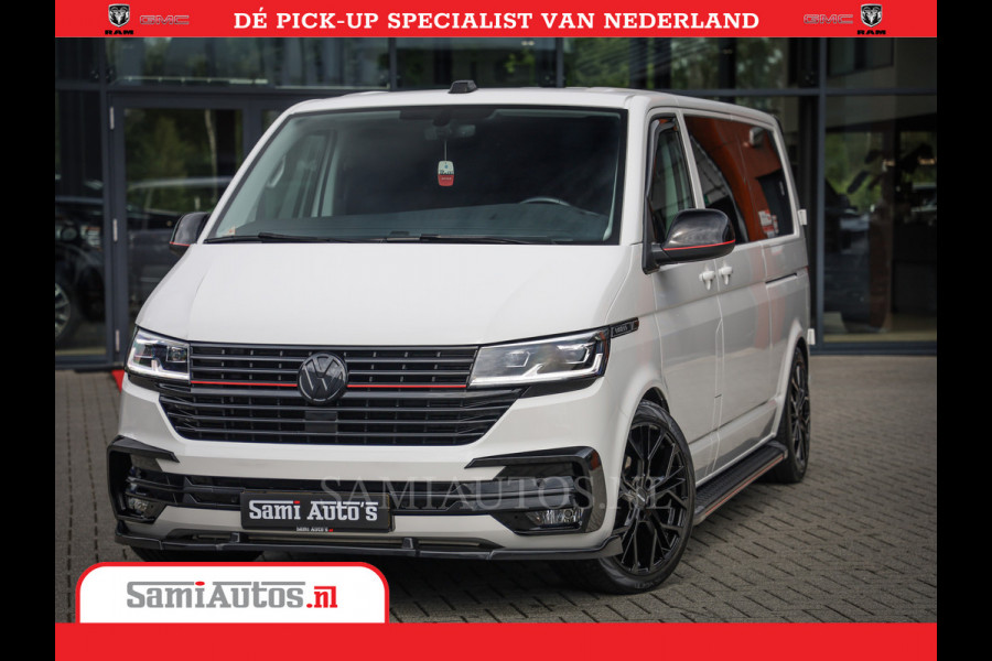 Volkswagen Transporter 2.0 TDI DC L2H1 30 Bulli 6 Persoons | Zeer Dik | In Zeer Goede Conditie | Comfortabele Dubbele Cabine met 6 Zitplaatsen | Body Kit | 20 Inch Brede Zwarte Wielen | Full Led | Camera | 2X Schuif Deuren |