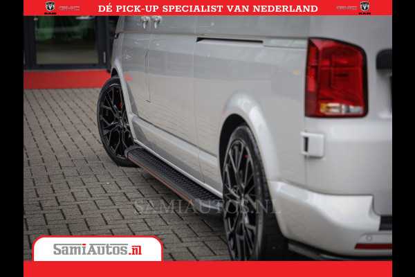 Volkswagen Transporter 2.0 TDI DC L2H1 30 Bulli 6 Persoons | Zeer Dik | In Zeer Goede Conditie | Comfortabele Dubbele Cabine met 6 Zitplaatsen | Body Kit | 20 Inch Brede Zwarte Wielen | Full Led | Camera | 2X Schuif Deuren |