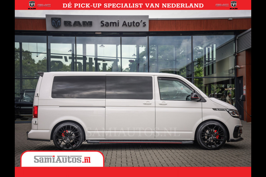 Volkswagen Transporter 2.0 TDI DC L2H1 30 Bulli 6 Persoons | Zeer Dik | In Zeer Goede Conditie | Comfortabele Dubbele Cabine met 6 Zitplaatsen | Body Kit | 20 Inch Brede Zwarte Wielen | Full Led | Camera | 2X Schuif Deuren |
