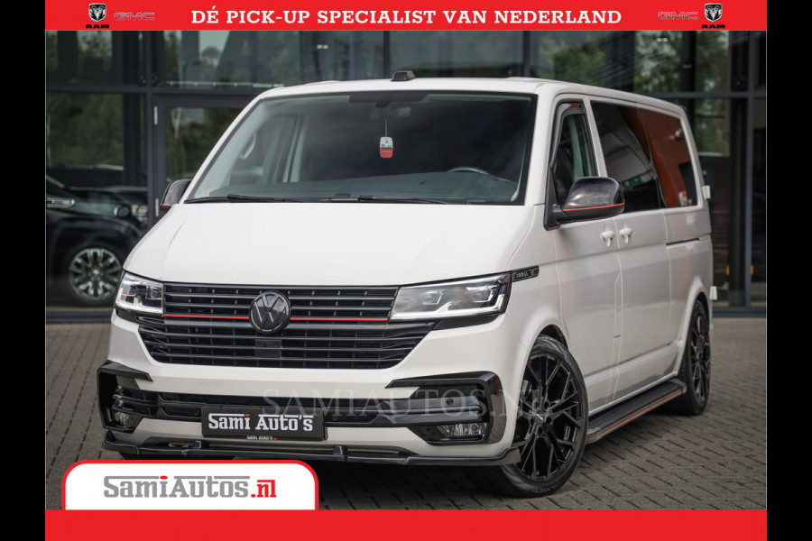 Volkswagen Transporter 2.0 TDI DC L2H1 30 Bulli 6 Persoons | Zeer Dik | In Zeer Goede Conditie | Comfortabele Dubbele Cabine met 6 Zitplaatsen | Body Kit | 20 Inch Brede Zwarte Wielen | Full Led | Camera | 2X Schuif Deuren |