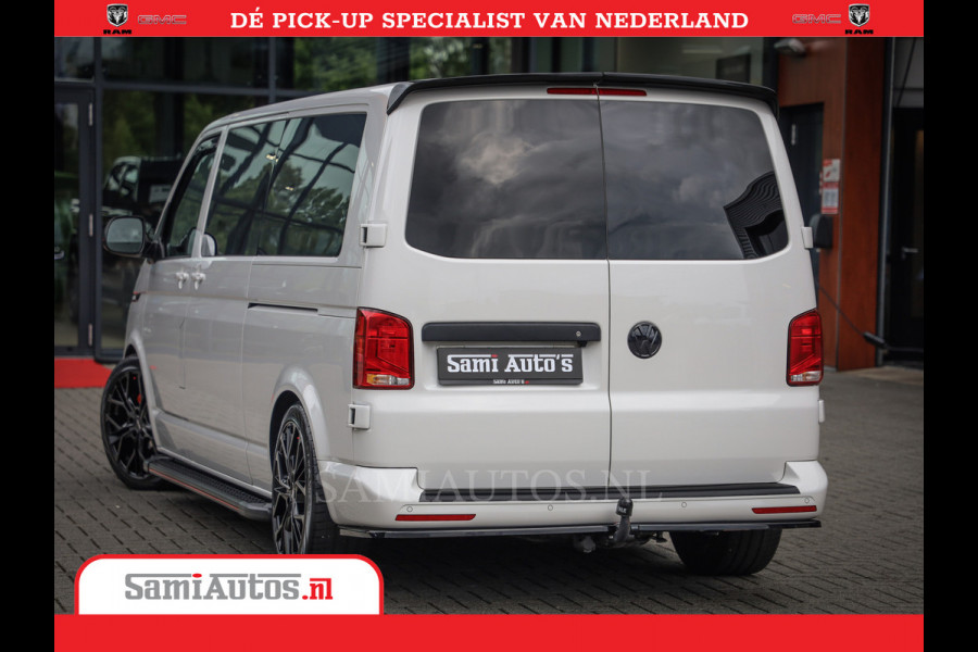Volkswagen Transporter 2.0 TDI DC L2H1 30 Bulli 6 Persoons | Zeer Dik | In Zeer Goede Conditie | Comfortabele Dubbele Cabine met 6 Zitplaatsen | Body Kit | 20 Inch Brede Zwarte Wielen | Full Led | Camera | 2X Schuif Deuren |