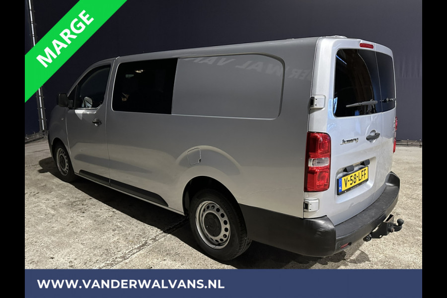 Citroën Jumpy 2.0 BlueHDI **MARGE, GEEN BTW** 123pk L3H1 XL Dubbele cabine Euro6 Airco | 2500kg Trekhaak Navigatie, Cruisecontrol, Apple Carplay, Parkeersensoren, 5-Zits