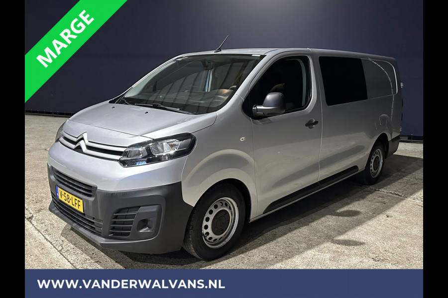Citroën Jumpy 2.0 BlueHDI **MARGE, GEEN BTW** 123pk L3H1 XL Dubbele cabine Euro6 Airco | 2500kg Trekhaak Navigatie, Cruisecontrol, Apple Carplay, Parkeersensoren, 5-Zits