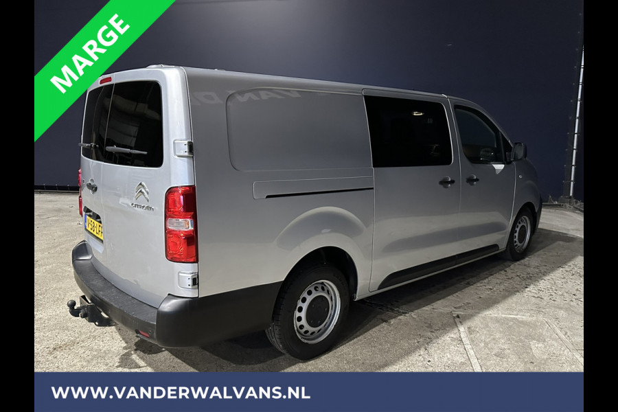 Citroën Jumpy 2.0 BlueHDI **MARGE, GEEN BTW** 123pk L3H1 XL Dubbele cabine Euro6 Airco | 2500kg Trekhaak Navigatie, Cruisecontrol, Apple Carplay, Parkeersensoren, 5-Zits