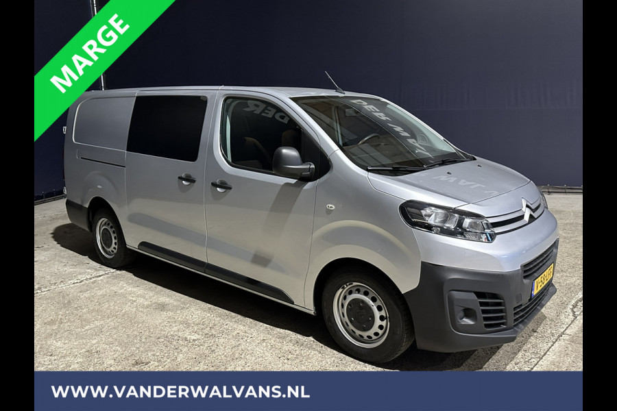 Citroën Jumpy 2.0 BlueHDI **MARGE, GEEN BTW** 123pk L3H1 XL Dubbele cabine Euro6 Airco | 2500kg Trekhaak Navigatie, Cruisecontrol, Apple Carplay, Parkeersensoren, 5-Zits