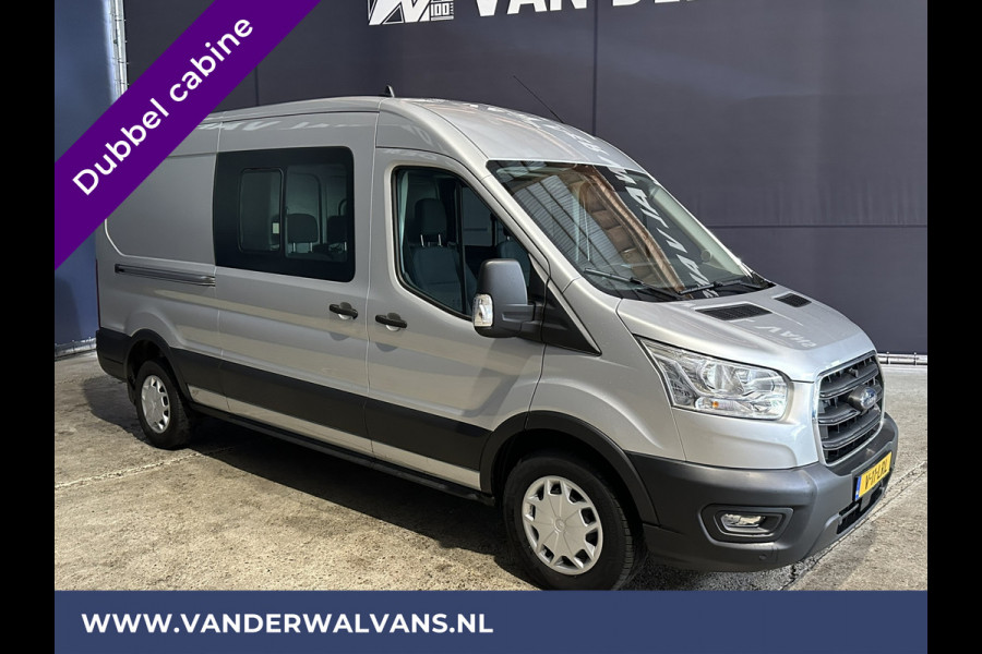 Ford Transit 2.0 TDCI 131pk L3H2 Dubbele Cabine Euro6 Airco | 6-Zits | LED | 2500kg Trekhaak | Cruisecontrol Verwarmde voorruit, Parkeersensoren