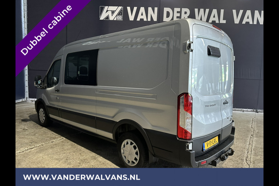 Ford Transit 2.0 TDCI 131pk L3H2 Dubbele Cabine Euro6 Airco | 6-Zits | LED | 2500kg Trekhaak | Cruisecontrol Verwarmde voorruit, Parkeersensoren