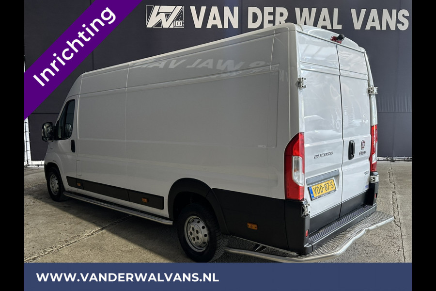 Fiat Ducato 3.0 NP 136 pk L4H2 Post NL inrichting Euro6 Airco | Camera | Navigatie | Sidebars | 270 Graden achterdeuren Schappen, Doorloopdeur