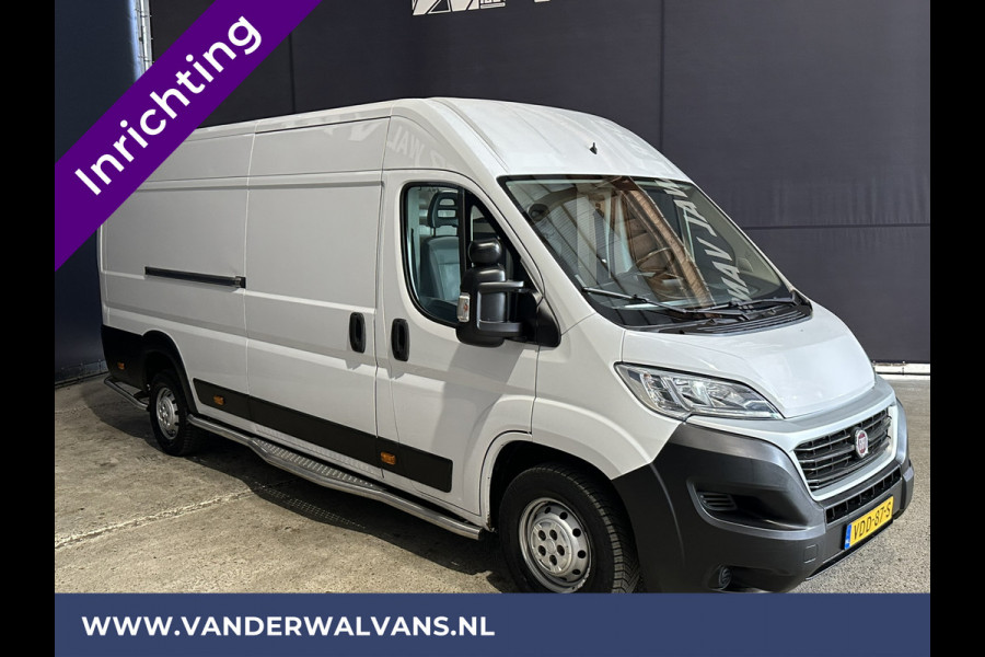 Fiat Ducato 3.0 NP 136 pk L4H2 Post NL inrichting Euro6 Airco | Camera | Navigatie | Sidebars | 270 Graden achterdeuren Schappen, Doorloopdeur