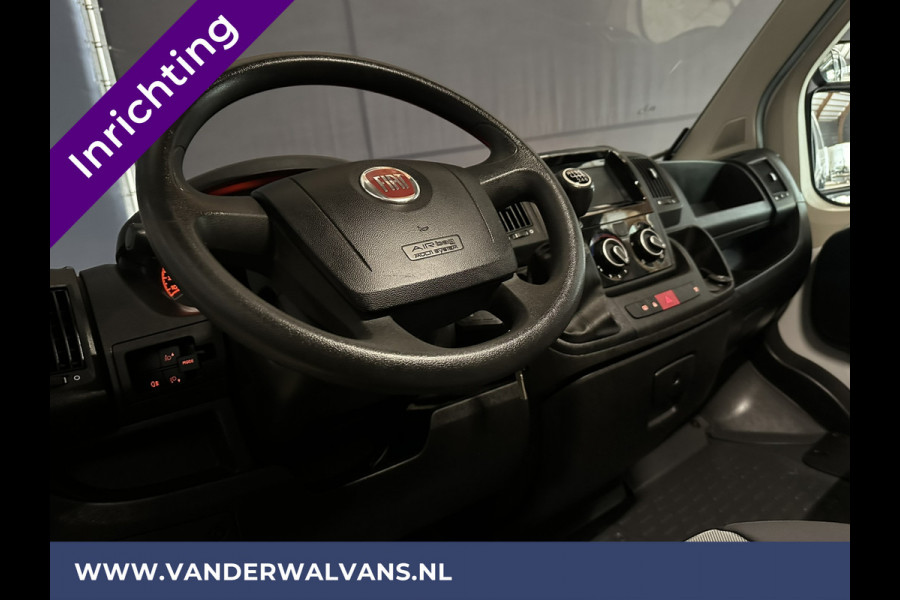 Fiat Ducato 3.0 NP 136 pk L4H2 Post NL inrichting Euro6 Airco | Camera | Navigatie | Sidebars | 270 Graden achterdeuren Schappen, Doorloopdeur
