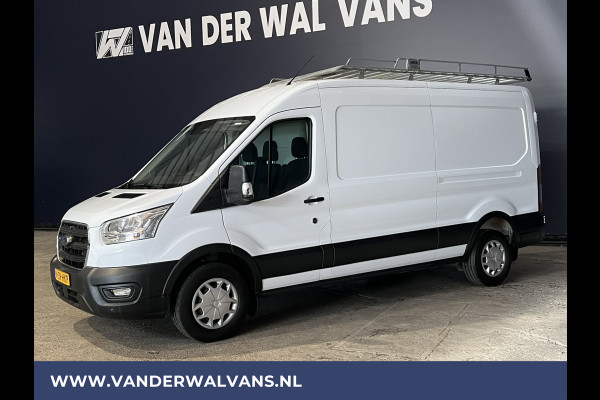 Ford Transit 2.0 TDCI 131pk L3H2 Euro6 # Airco | 2800kg Trekhaak | Imperiaal | LED | Trap | Cruisecontrol Parkeersensoren, Bijrijdersbank