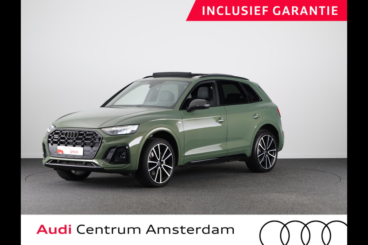 Audi Q5 55 TFSI e S edition 367 pk S-tronic | Navigatie | Panoramadak | Elektr. trekhaak | Parkeersensoren | Achteruitrijcamera | Stoelverwarming | S-Line |