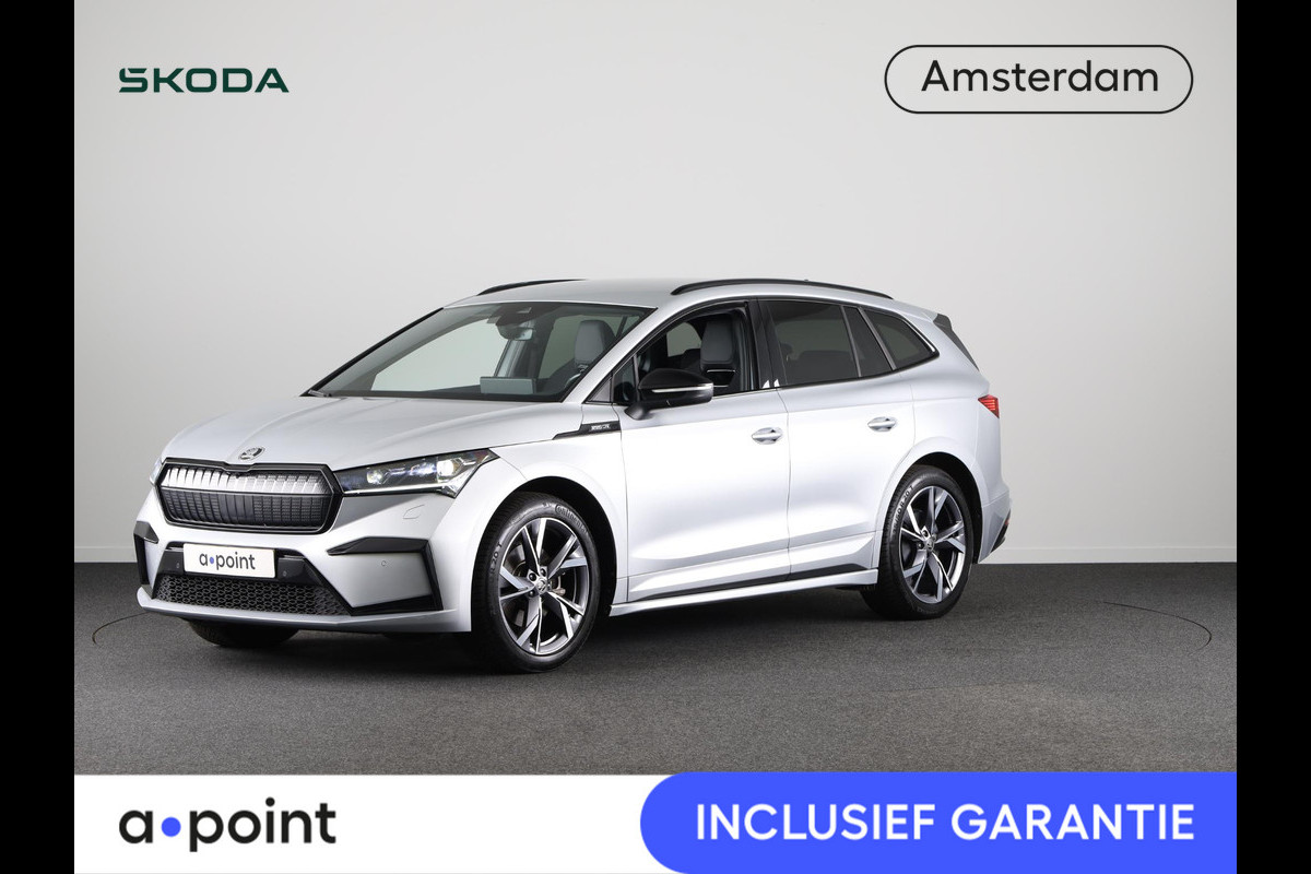 Škoda Enyaq 60 Sportline Business Skoda Enyaq iV 60 Sportline Business 58 kWh 180 pk | Navigatie | Parkeersensoren | Achteruitrijcamera | Stoelverwarming | Autom. airco (3 zones) |