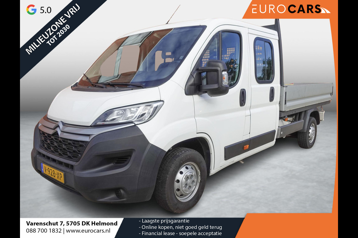 Citroën Jumper 131pk Open laadbak Dubbele Cabine 7 persoons 2.5t Trekhaak Airco Euro6 * Citroën Jumper 131pk Open laadbak Dubbele Cabine 7 persoons 2.5t Trekhaak Airco Euro6 *