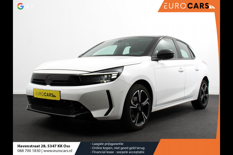 Opel Corsa 1.2 GS Panorama dak Digitale Cockpit Climate Control Dab Camera Parkeersensoren Cruise control LED Verwarmde voorstoelen Stuurwiel verwarmd Navigatie Climate control Apple carplay/ Android Auto Parkeer sensoren voor en achter