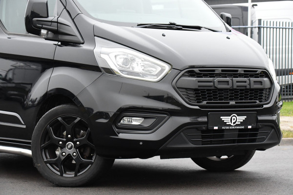 Ford Transit Custom 300 2.0 TDCI L2H1 DC Black Edition Camera, Adaptieve Cruise, 170Pk, Carplay, Automaat, Leder, Multimedia, Sensoren, 2 x Schuifdeur, UNIEK!