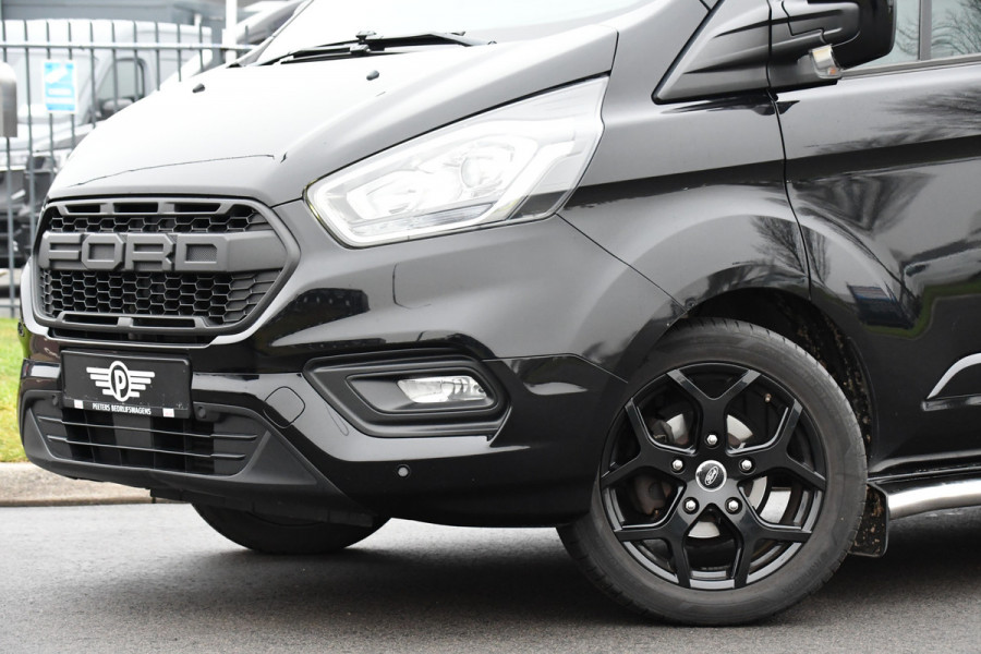 Ford Transit Custom 300 2.0 TDCI L2H1 DC Black Edition Camera, Adaptieve Cruise, 170Pk, Carplay, Automaat, Leder, Multimedia, Sensoren, 2 x Schuifdeur, UNIEK!
