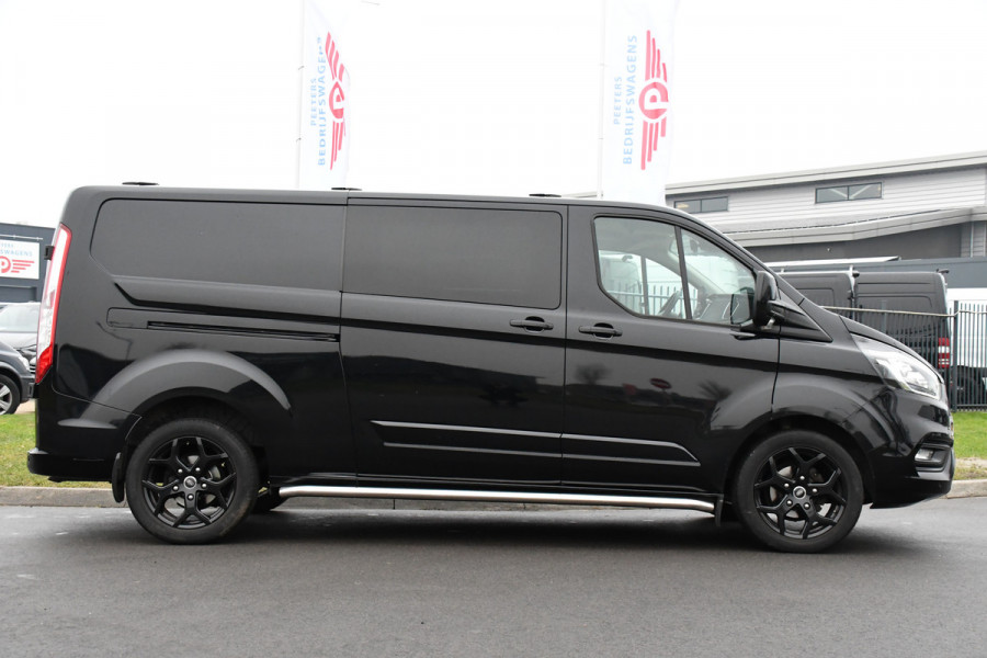 Ford Transit Custom 300 2.0 TDCI L2H1 DC Black Edition Camera, Adaptieve Cruise, 170Pk, Carplay, Automaat, Leder, Multimedia, Sensoren, 2 x Schuifdeur, UNIEK!