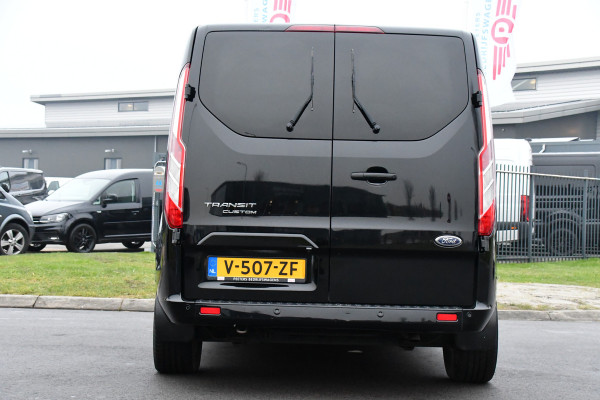 Ford Transit Custom 300 2.0 TDCI L2H1 DC Black Edition Camera, Adaptieve Cruise, 170Pk, Carplay, Automaat, Leder, Multimedia, Sensoren, 2 x Schuifdeur, UNIEK!