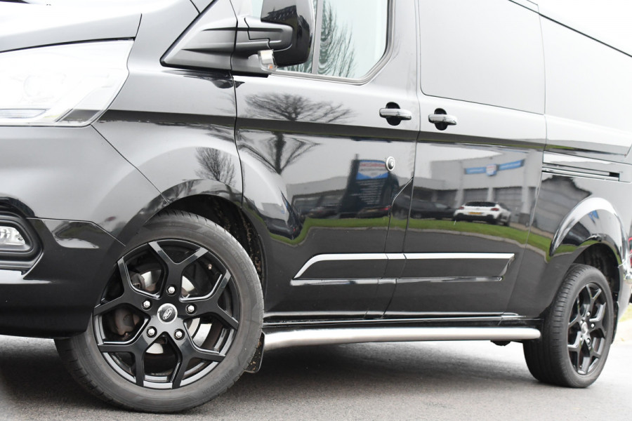 Ford Transit Custom 300 2.0 TDCI L2H1 DC Black Edition Camera, Adaptieve Cruise, 170Pk, Carplay, Automaat, Leder, Multimedia, Sensoren, 2 x Schuifdeur, UNIEK!