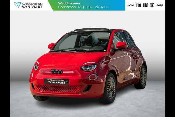 Fiat 500E 42 kWh Cabrio | Clima | Camera | Carplay | Cruise | Uit voorraad leverbaar