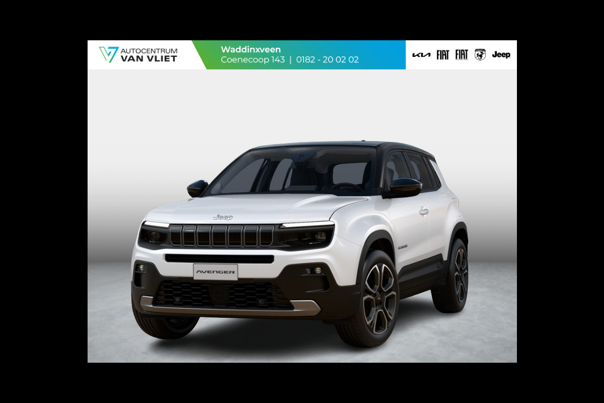 Jeep Avenger Summit 54 kWh | Schuif/Kanteldak | Leder&Winter Pack | Info&Convenience Pack | Full Operational Lease € 599,- Jeep Avenger Summit 54 kWh | Schuif/Kanteldak | Leder&Winter Pack | Info&Convenience Pack | Full Operational Lease € 599,-