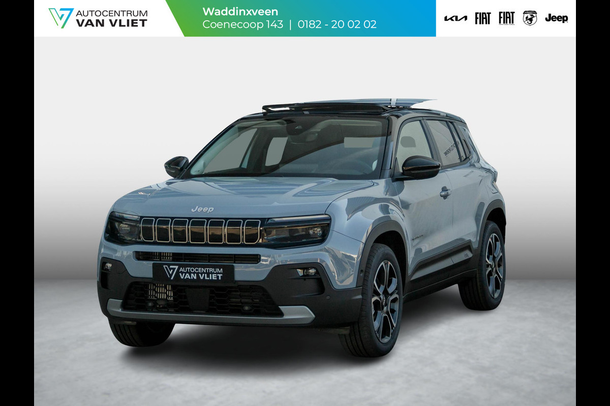 Jeep Avenger 1.2 e-Hybrid Summit | Schuif/Kanteldak | Leder&Winter Pack | Infotainment & Convenience Pack | Storm Grey Jeep Avenger 1.2 e-Hybrid Summit | Schuif/Kanteldak | Leder&Winter Pack | Infotainment & Convenience Pack | Storm Grey