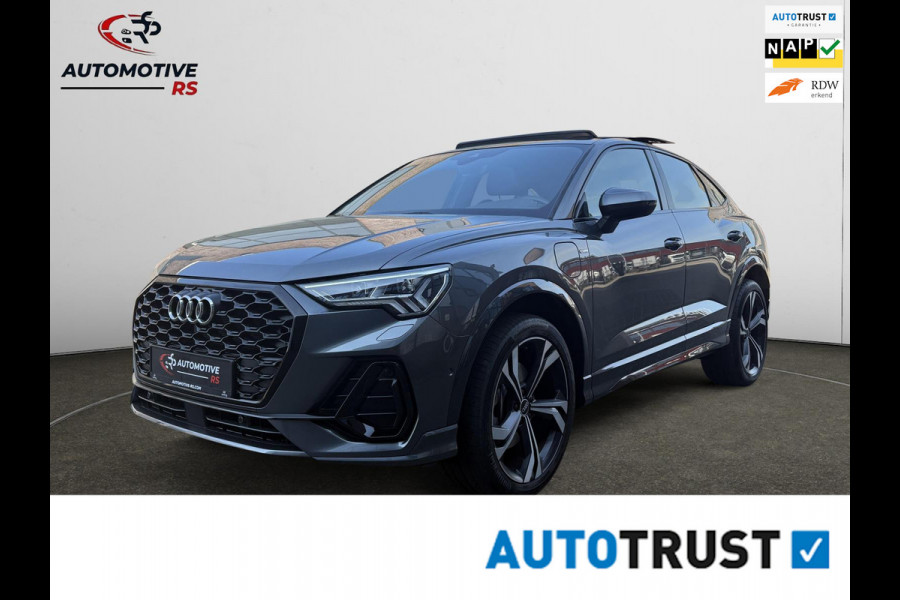 Audi Q3 Sportback 45 TFSI e | 3x S Line | Pano | Leder | Navi Elektr. Klep Luxe & Sportief