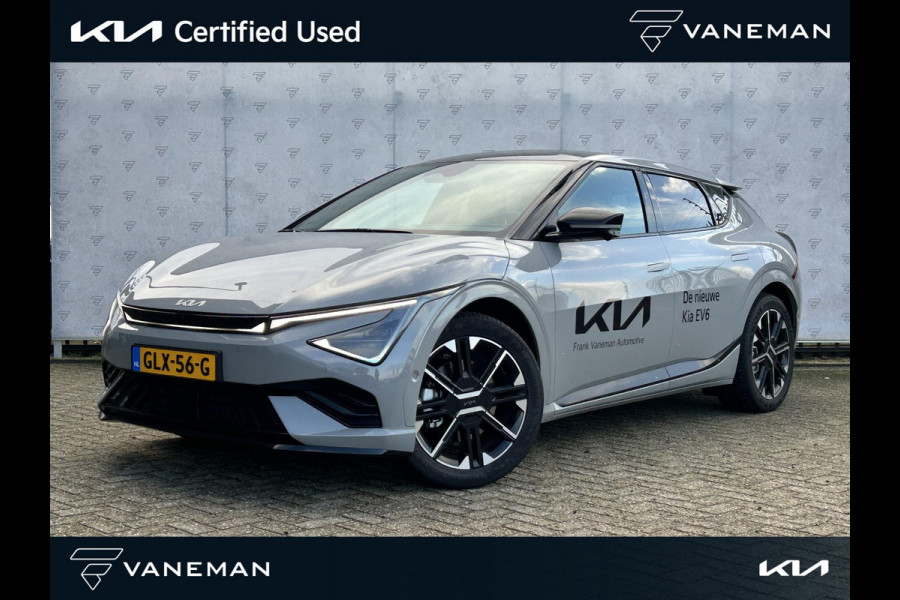 Kia Ev6 GT Line 84 kWh Automaat | Pano | HUD | MeridianSound | 360-Camera | Alcantara/Leder | Memory Seats | Stoelverkoeling | Apple Carplay & Android Auto |