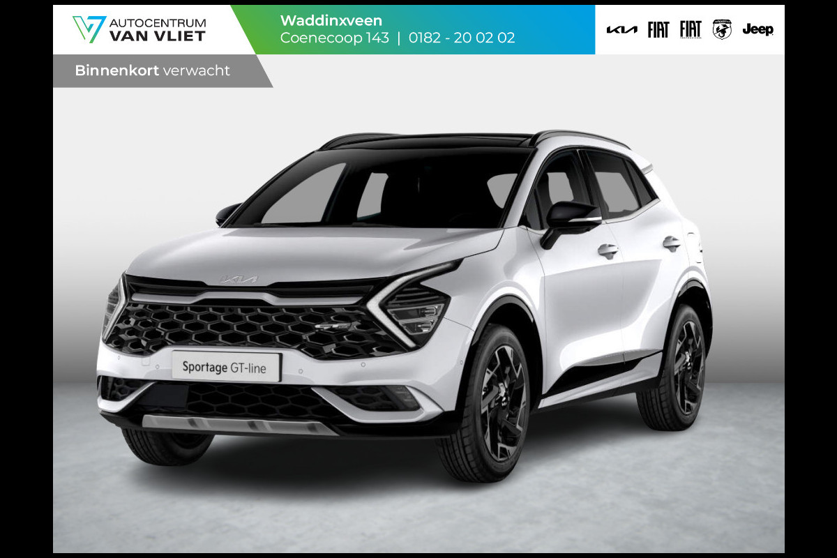 Kia Sportage 1.6 T-GDi Plug-in Hybrid AWD GT-Line | Levering Juni | Clima | Stoel-/stuurverwarming | Schuif-/kanteldak | Carplay | Navi | Adapt. Cruise | 19'' Kia Sportage 1.6 T-GDi Plug-in Hybrid AWD GT-Line | Levering Juni | Clima | Stoel-/stuurverwarming | Schuif-/kanteldak | Carplay | Navi | Adapt. Cruise | 19''