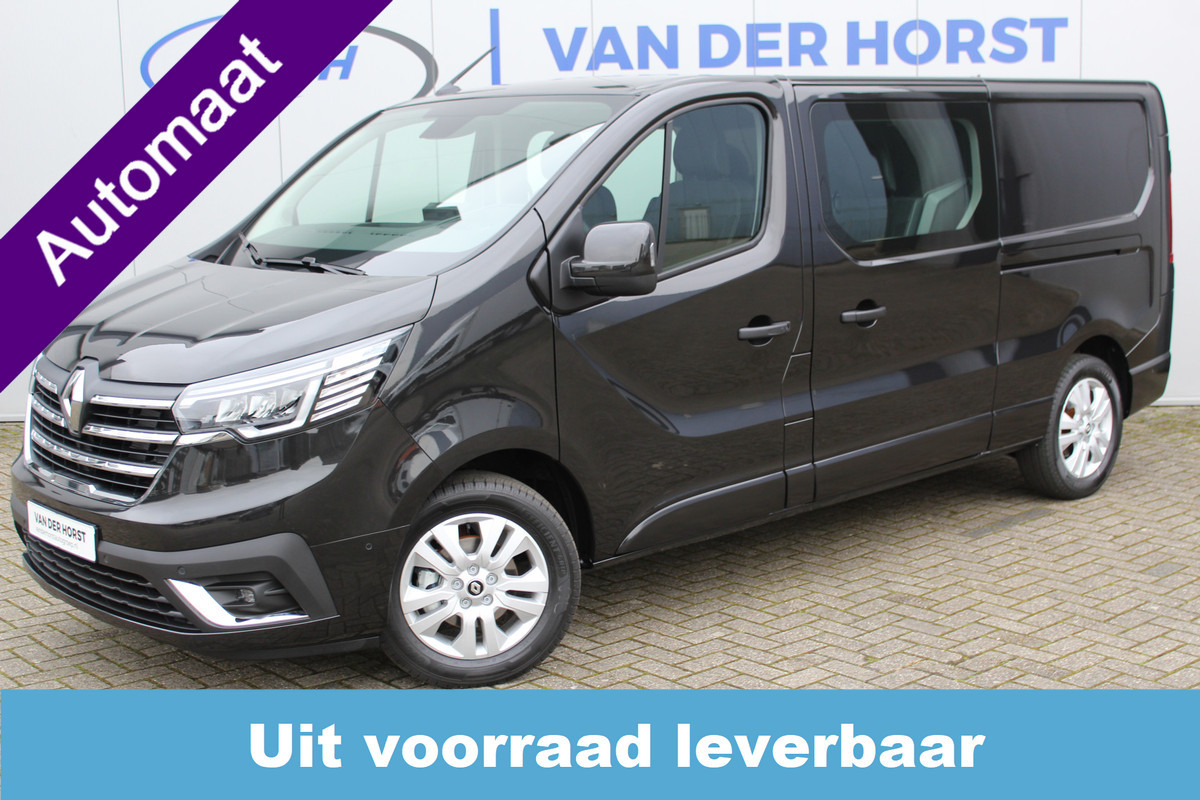 Renault Trafic 2.0-170pk dCi T29 L2H1 Luxe dubbele cabine AUTOMAAT. Luxe Renault Trafic dubbele cabine. Airco, navigatie, telefoonvoorb., metallic lak, LM wielen, schuifdeur li.+re., armsteunen li.+re voor, Isofix etc, etc Renault Trafic 2.0-170pk dCi T29 L2H1 Luxe dubbele cabine AUTOMAAT. Luxe Renault Trafic dubbele cabine. Airco, navigatie, telefoonvoorb., metallic lak, LM wielen, schuifdeur li.+re., armsteunen li.+re voor, Isofix etc, etc