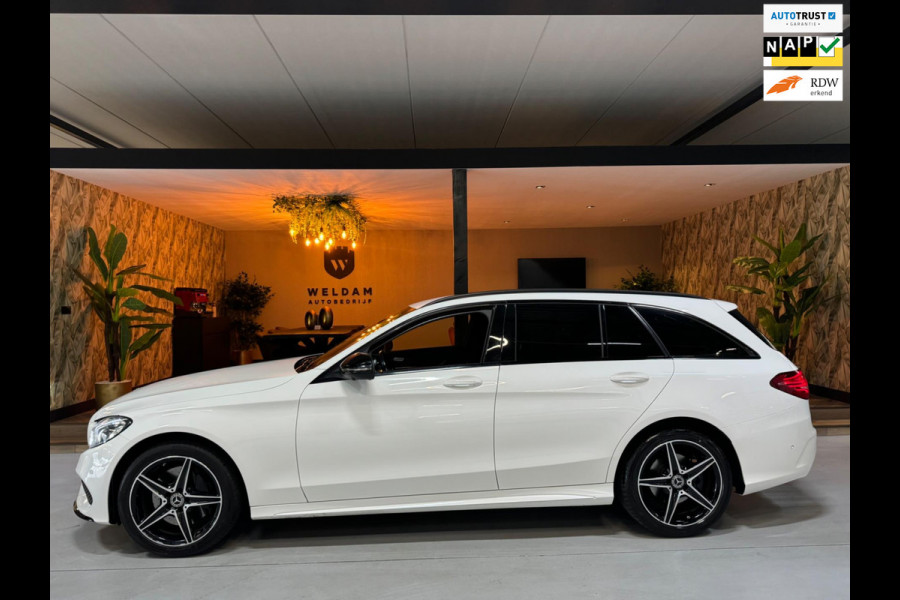 Mercedes-Benz C-Klasse Estate 250 AMG Garantie Head-up 360 Lane Hout Elek Achterklep StoelVW Lane Blindspot ACC Sfeer Led Rijklaar
