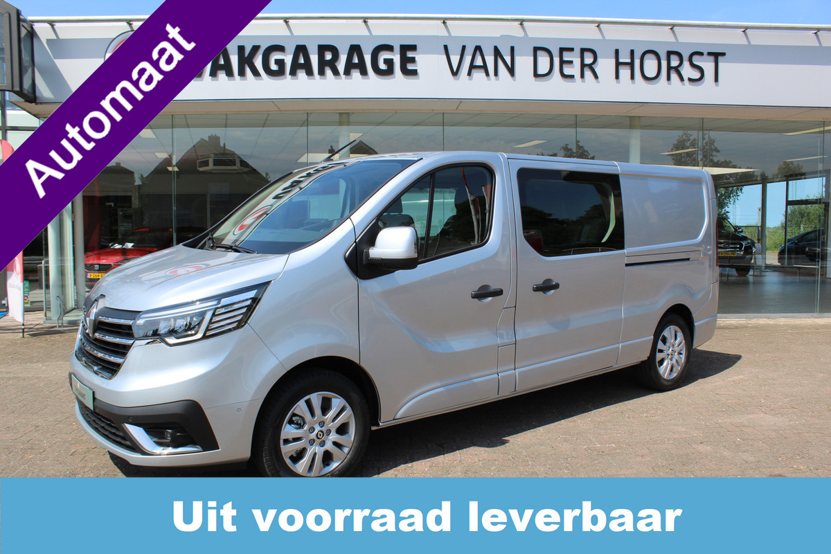 Renault Trafic 2.0-170pk dCi T29 L2H1 Luxe dubbele cabine AUTOMAAT. Zeer luxe Renault Trafic dubbele cabine. Volautm. airco, navigatie, telefoonvoorb., metallic lak, LM wielen, schuifdeur li.+re., armsteunen li.+re voor, Isofix etc, etc Renault Trafic 2.0-170pk dCi T29 L2H1 Luxe dubbele cabine AUTOMAAT. Zeer luxe Renault Trafic dubbele cabine. Volautm. airco, navigatie, telefoonvoorb., metallic lak, LM wielen, schuifdeur li.+re., armsteunen li.+re voor, Isofix etc, etc