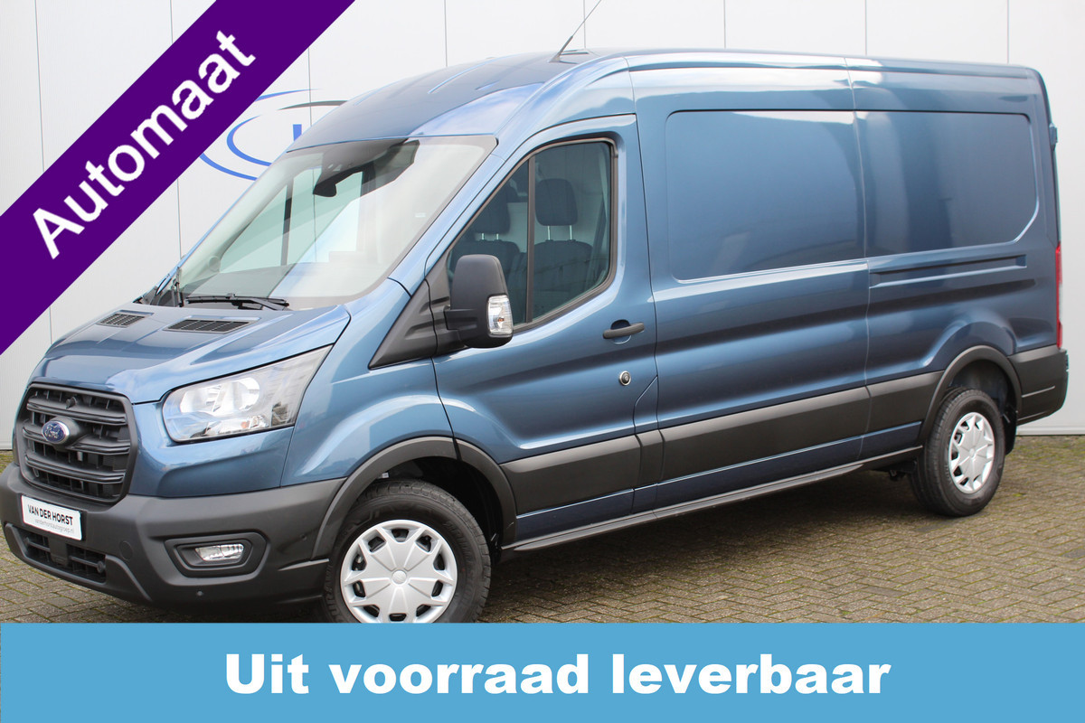 Ford Transit 350 2.0-170pk TDCI L3H2 Trend. AUTOMAAT ! Net ingereden, uit voorraad leverbaar ! Volautm. airco, metallic lak, lane- en side assist, adaptive cruise, navigatie by Apple carplay/Android auto cntrl, bijrijdersbank, USB aansluiting etc. Ford Transit 350 2.0-170pk TDCI L3H2 Trend. AUTOMAAT ! Net ingereden, uit voorraad leverbaar ! Volautm. airco, metallic lak, lane- en side assist, adaptive cruise, navigatie by Apple carplay/Android auto cntrl, bijrijdersbank, USB aansluiting etc.