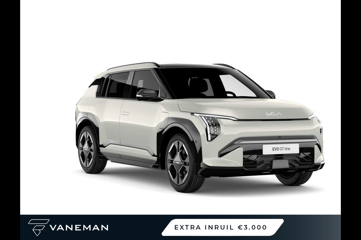 Kia EV3 GT-PlusLine 81.4 kWh | Elektrisch glazen schuif-/kanteldak | Keyless entry Kia EV3 GT-PlusLine 81.4 kWh | Elektrisch glazen schuif-/kanteldak | Keyless entry