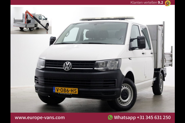 Volkswagen Transporter T6 2.0 TDI 150pk Lang D.C. Open laadbak met Palfinger laadkraan 08-2017