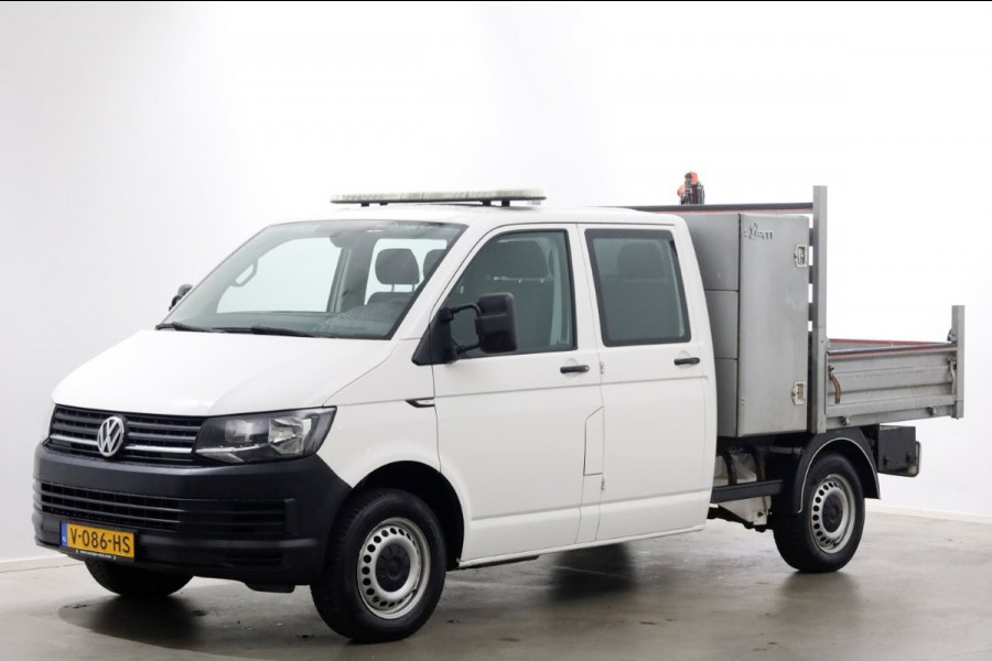 Volkswagen Transporter T6 2.0 TDI 150pk Lang D.C. Open laadbak met Palfinger laadkraan 08-2017