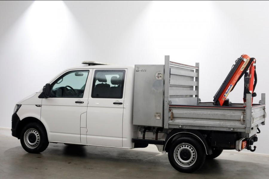 Volkswagen Transporter T6 2.0 TDI 150pk Lang D.C. Open laadbak met Palfinger laadkraan 08-2017