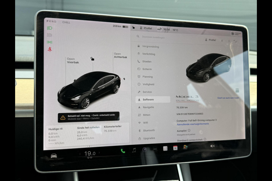 Tesla Model 3 Long Range AWD 75 kWh 1e Eigenaar,Autopilot,Panodak,BTW Auto,Leder,360 Camera,NL Auto,N.A.P,Nieuwe APK bij Aflevering