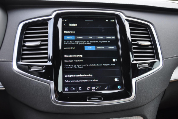 Volvo XC90 T8 455PK Automaat Recharge AWD Ultimate Dark HEICO / Luchtvering / Panoramisch schuif en kantel dak / Head-Up Display / Google Services / Adaptieve Cruise Control / Harman Kardon Audio/