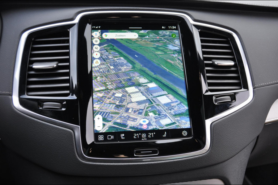 Volvo XC90 T8 455PK Automaat Recharge AWD Ultimate Dark HEICO / Luchtvering / Panoramisch schuif en kantel dak / Head-Up Display / Google Services / Adaptieve Cruise Control / Harman Kardon Audio/