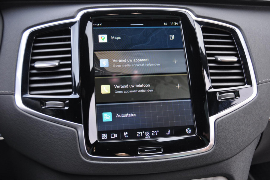 Volvo XC90 T8 455PK Automaat Recharge AWD Ultimate Dark HEICO / Luchtvering / Panoramisch schuif en kantel dak / Head-Up Display / Google Services / Adaptieve Cruise Control / Harman Kardon Audio/