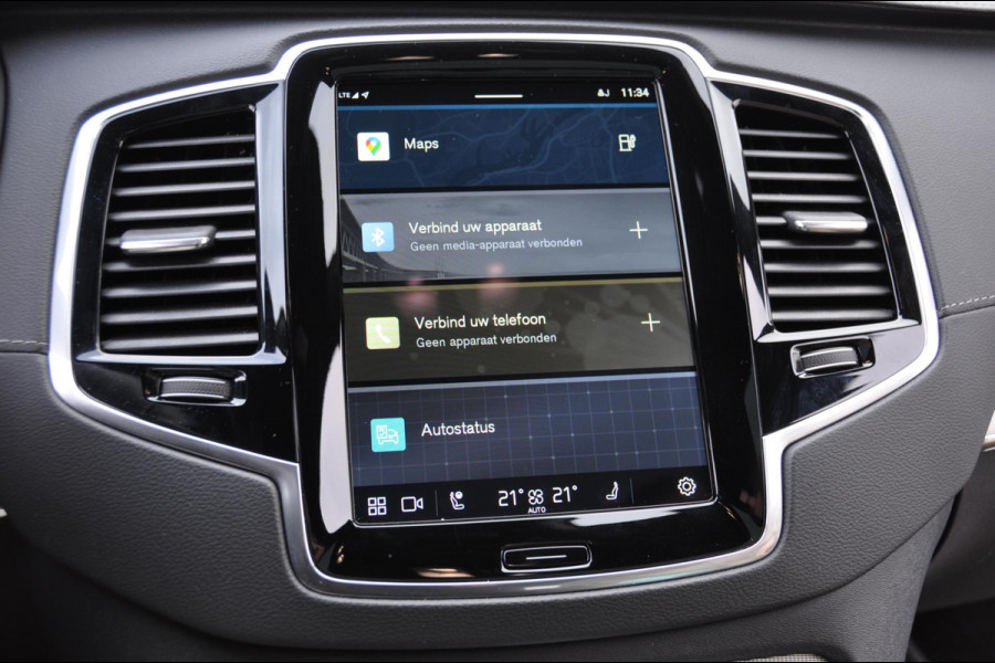 Volvo XC90 T8 455PK Automaat Recharge AWD Ultimate Dark HEICO / Luchtvering / Panoramisch schuif en kantel dak / Head-Up Display / Google Services / Adaptieve Cruise Control / Harman Kardon Audio/