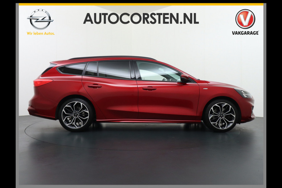 Ford FOCUS Wagon 1.0T 126PK ST Line 18" Navi Apple Carplay Android Auto Ecc Trekhaak Design Pack 2 Stuur+Stoel+Voorruit Verwarming Cruise Control EcoBoost Winter Pack Keyless Led Comfort Pack Lmv  Privacy Glas Licht-Regensensor Wifi Bluetooth Rijstrooksensor 1e Eigenaar 1.383KG