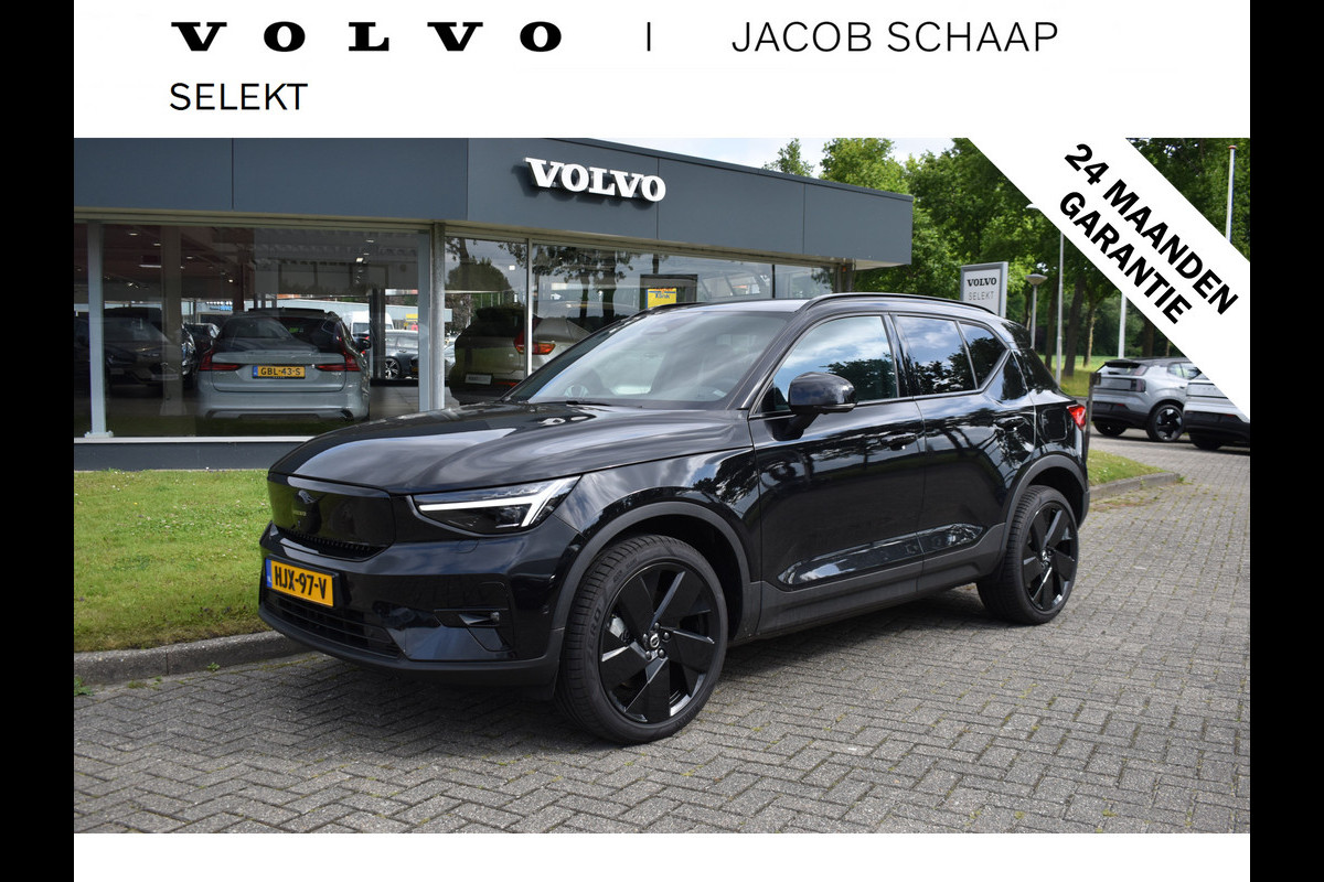 Volvo EX40 Single Motor Extended Range Plus Black Ed. 82 kWh | H&K | Blis | ACC | Stuurverwarming | 20" LMV | 360 camera | Getint glas | Apple carplay Volvo EX40 Single Motor Extended Range Plus Black Ed. 82 kWh | H&K | Blis | ACC | Stuurverwarming | 20" LMV | 360 camera | Getint glas | Apple carplay