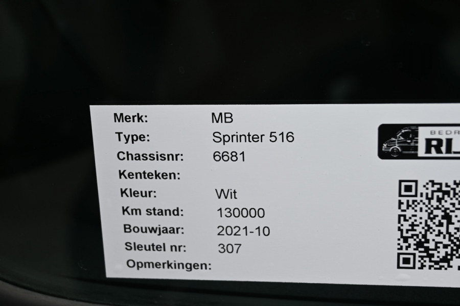 Mercedes-Benz Sprinter 516 CDI L2H2 360 Camera, 2 Schuifdeuren, LED, Standkachel