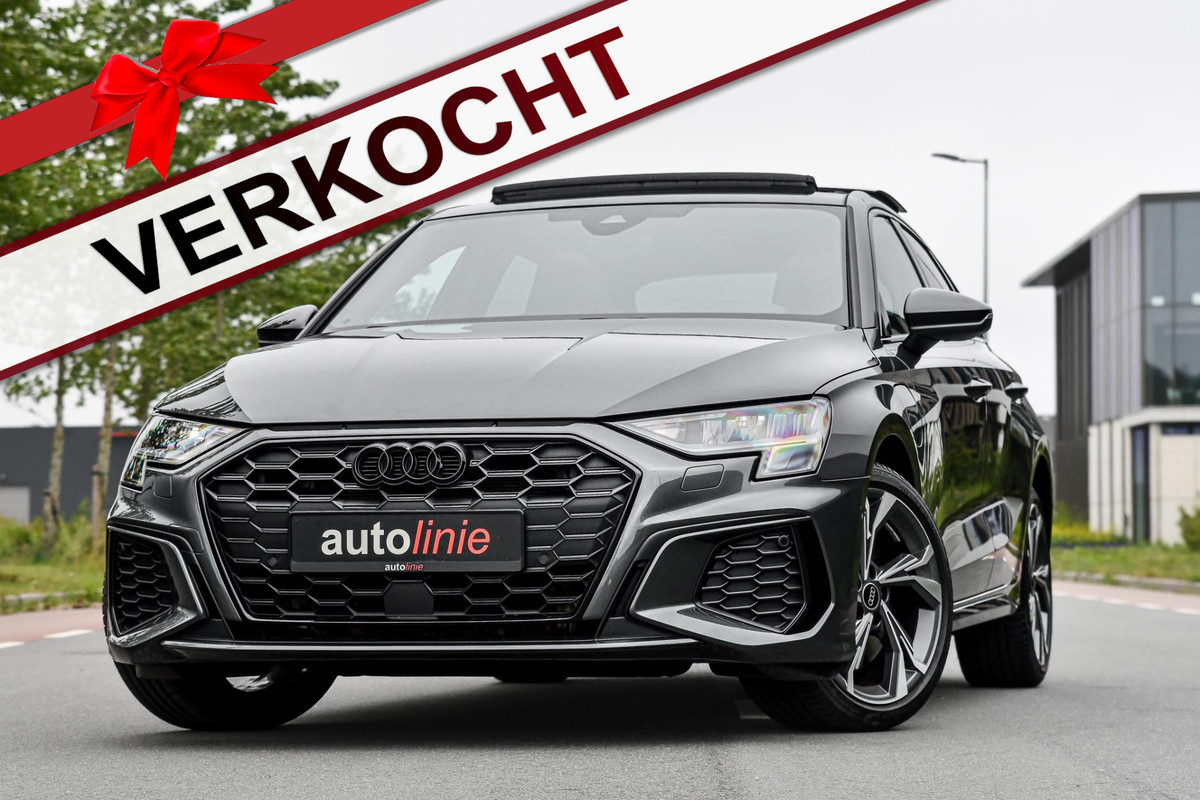 Audi A3 Sportback 45 TFSI e S edition Competition. BTW, Pano, Keyless, Sfeer, Camera, CarPlay! Audi A3 Sportback 45 TFSI e S edition Competition. BTW, Pano, Keyless, Sfeer, Camera, CarPlay!