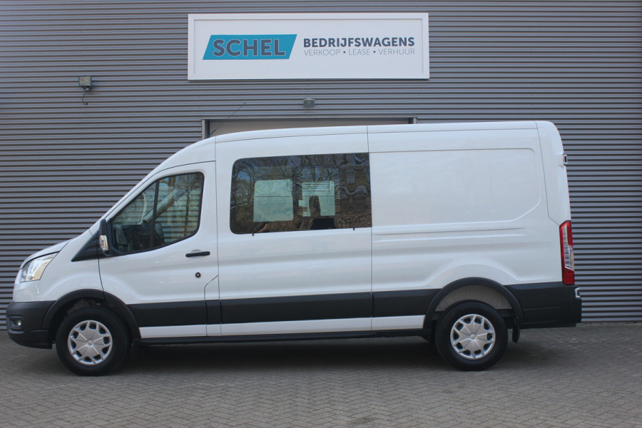 Ford Transit 350 2.0 TDCI 165pk L3H2 Dubbel Cabine Trend 6 zits - Carplay - Trekhaak - Camera - 2800kg Trekgewicht - Rijklaar