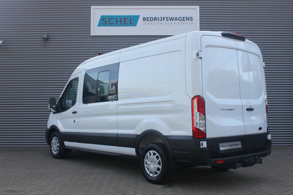 Ford Transit 350 2.0 TDCI 165pk L3H2 Dubbel Cabine Trend 6 zits - Carplay - Trekhaak - Camera - 2800kg Trekgewicht - Rijklaar