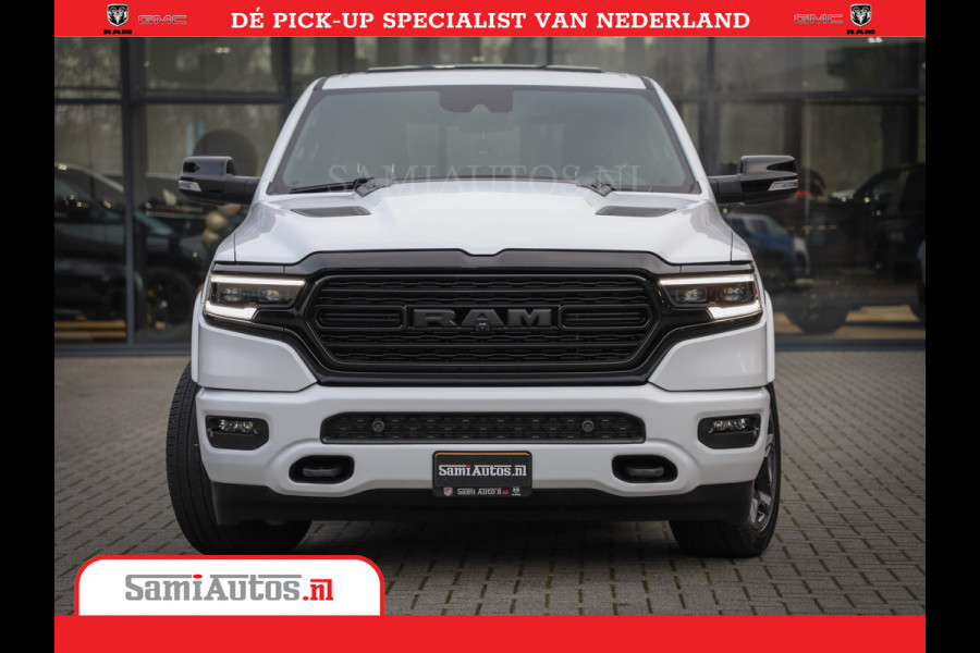 Dodge Ram 1500 Limited Night | 5.7 V8 Hemi Full Option | Comfortabele Dubbele Cabine met Royale 5 Zitplaatsen | De Meest Luxe en Volle Pick-Up in zijn Klasse | BPM vrij | Nu Leverbaar uit Voorraad | Voorraad Nr v45lpr